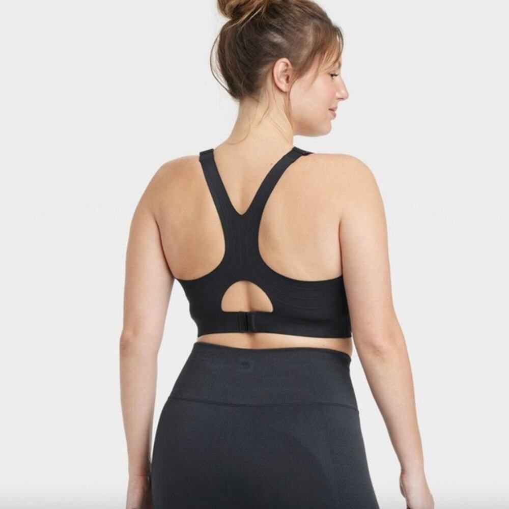 2/$30 All In Motion Sports Bra NEW Size XS Sculpt High Support Embossed Black - Picture 3 of 10